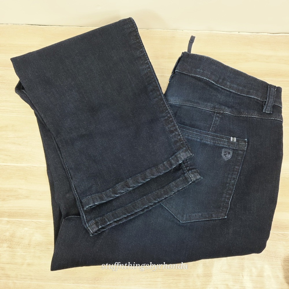 KÜHL 10" Kontour™ Flex Denim Straight Pants Drawstring Women's Size 14L / 32x32